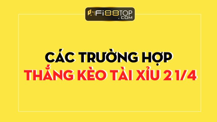 Chinh phục kèo tài xỉu 2 1/4 đơn giản mà chuẩn xác nhất