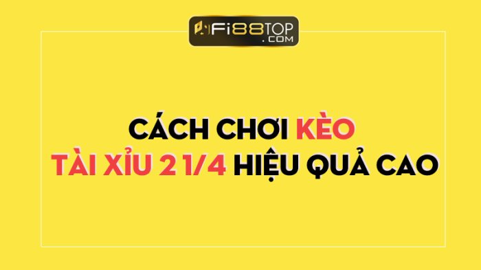 Chinh phục kèo tài xỉu 2 1/4 đơn giản mà chuẩn xác nhất