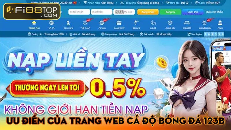 Ưu điểm của trang web cá độ bóng đá 123B